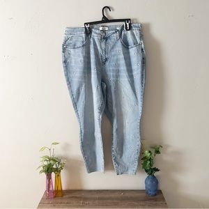 NWT Judy Blue Star Embroidered Skinny Fit High Waisted Jeans with Tummy Control